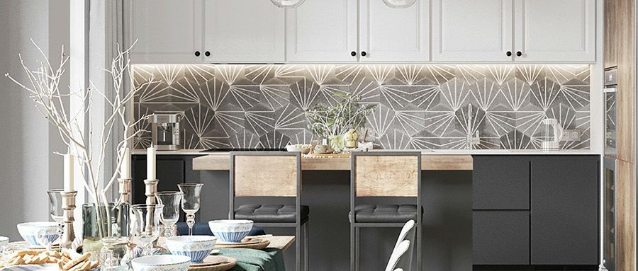 2019年廚房墻面流行這樣鋪瓷磚，別再只用小白磚了！