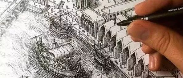 國外版“清明上河圖”！2塊錢的針管筆畫出上億的感覺......